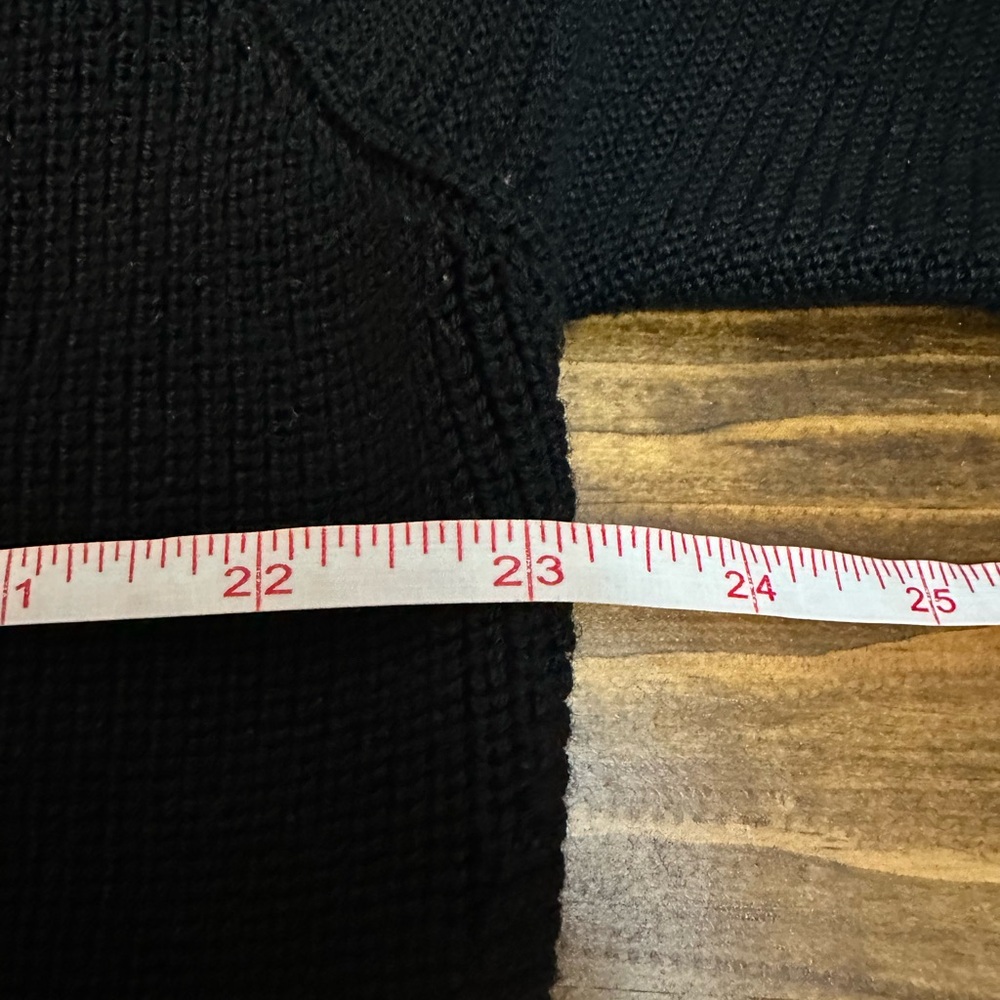 Athleta Black V-Neck Ribbed Sweater - Picture 8 of 9